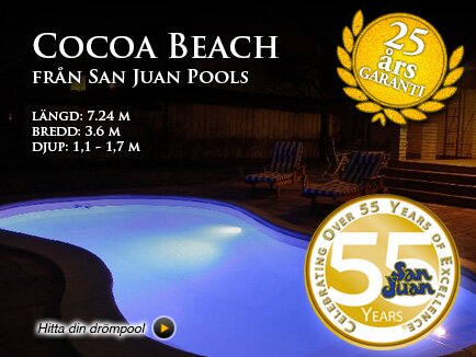 Cocoa Beach frn San Juan pools, 25 rs garanti