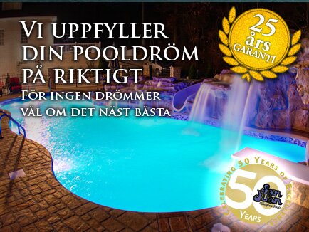 Stockholm frn San Juan pools, 25 rs garanti